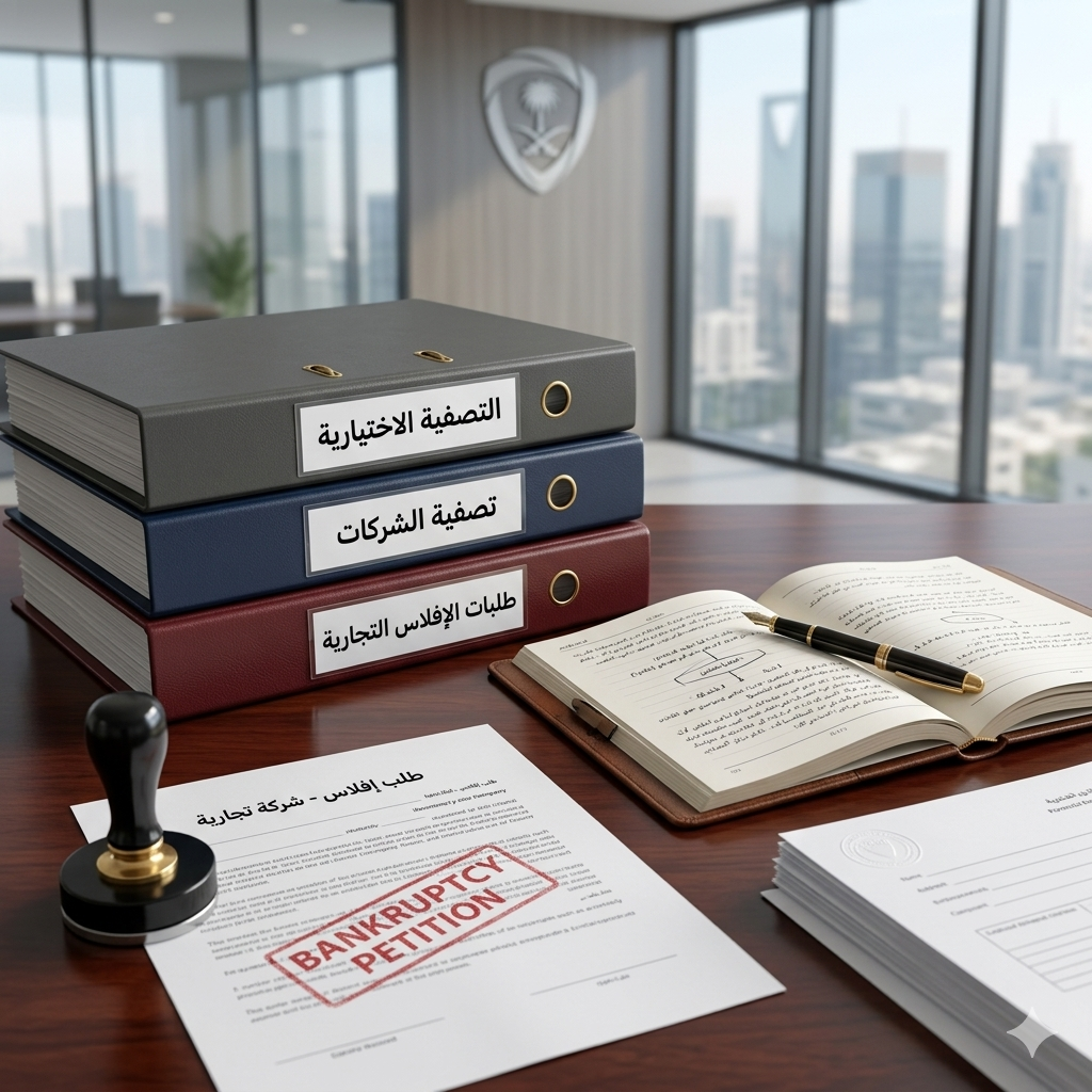 تقديم طلبات الإفلاس / التصفية للشركات التجارية